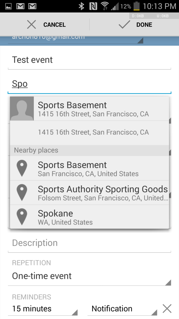 http://www.androidpolice.com/2014/04/16/google-calendar-for-android-finally-suggests-locations-of-nearby-places-and-lets-you-join-video-calls-in-hangouts-apk-download/