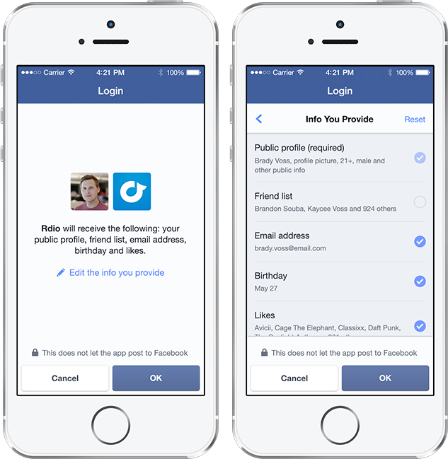 facebook login anoniem 