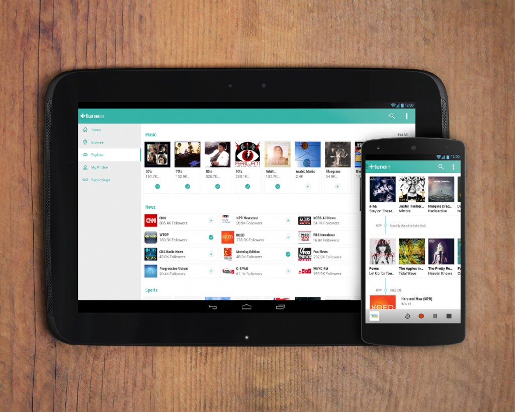 tunein radio 12.0 android update