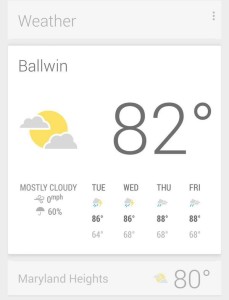 Google Now weather