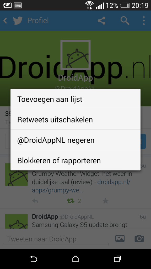 Twitter mute dempen negeren