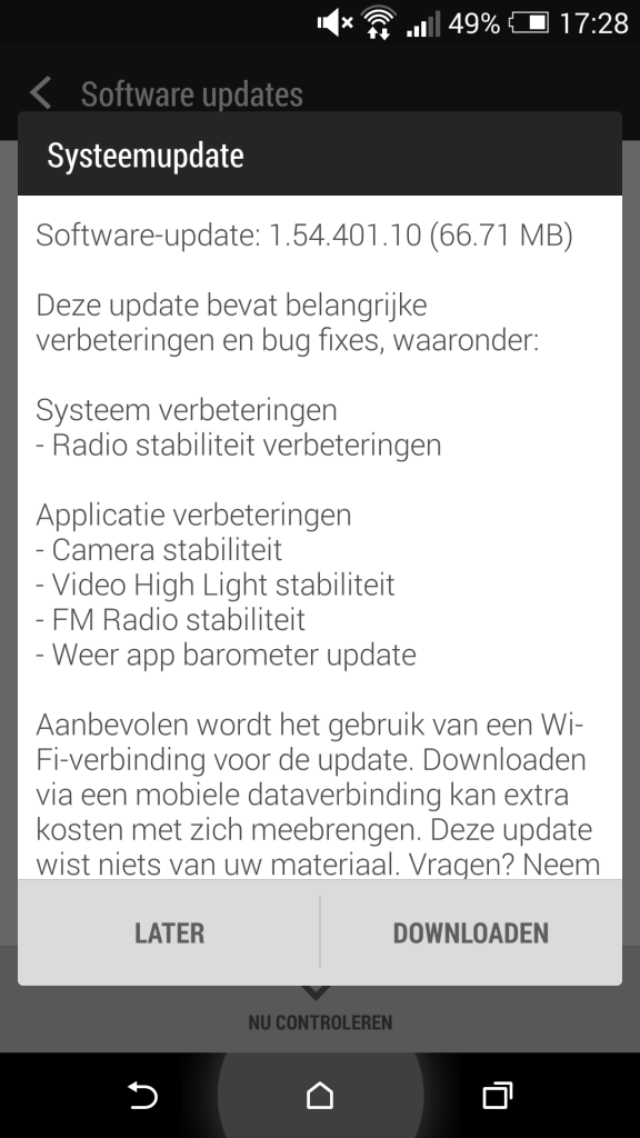 HTC One M8 update