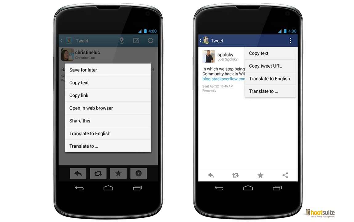 Hootsuite Android update