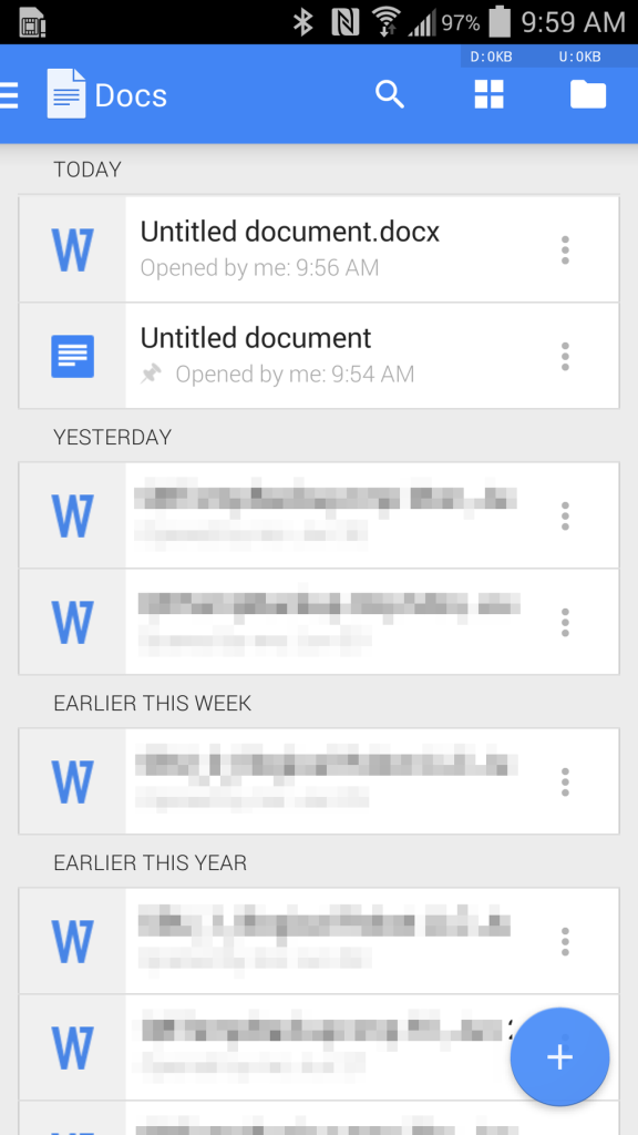 Google Docs update