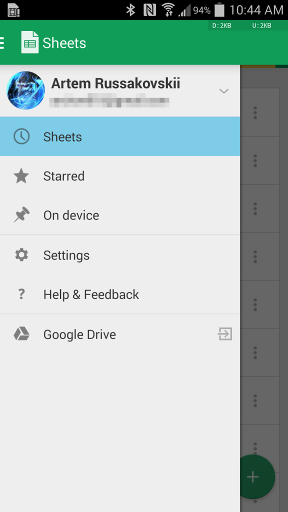 Update Google Sheets