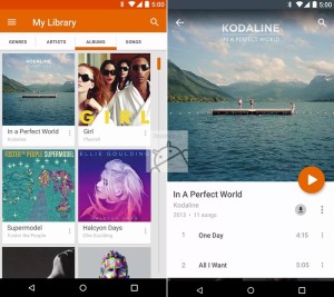 Google Play Music Material Design