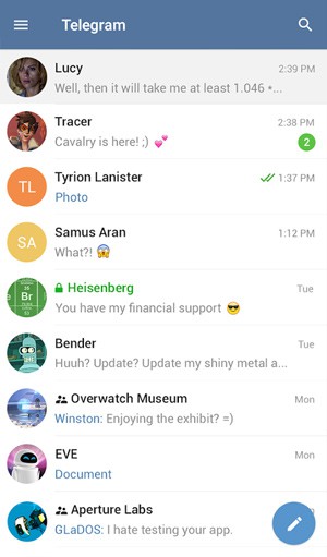 telegram material design