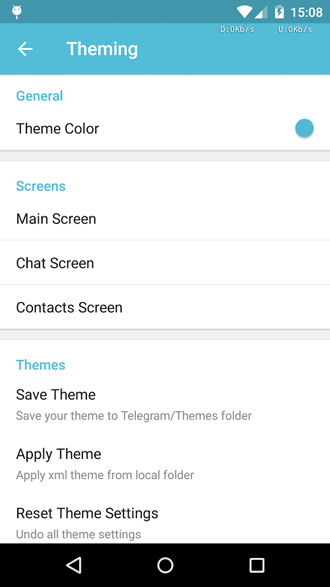 telegram+ settings