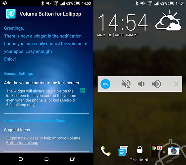 volume for lollipop