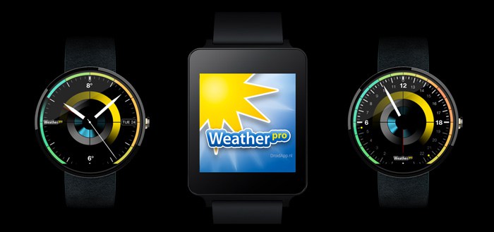 WeatherPro 4.1 update met Android Wear watchfaces