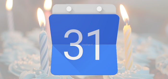 Google Calendar birthday header