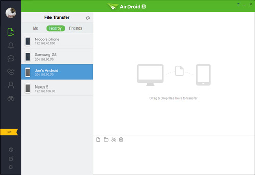 Airdroid nearby