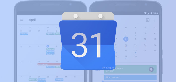 Google Agenda header