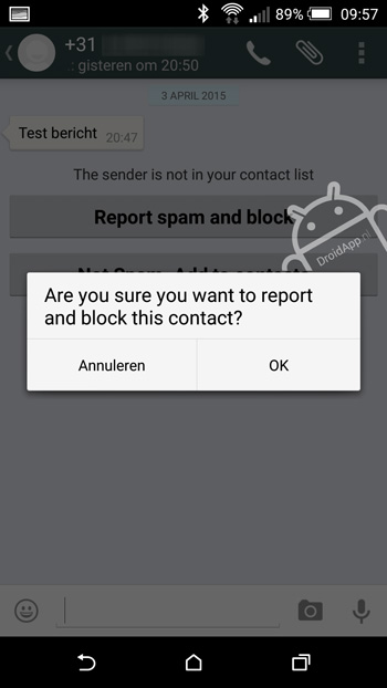 WhatsApp anti-spam