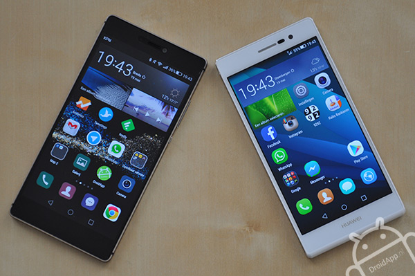 Huawei P8 Huawei Ascend P7: grote vergelijking