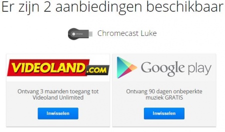 Chromecast aanbieding Videoland