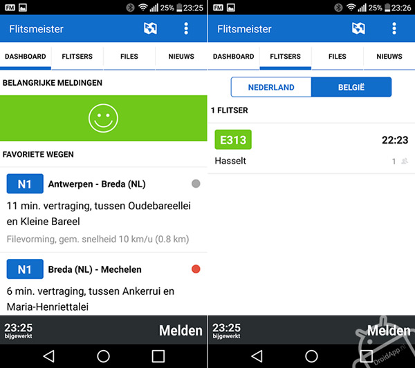 Flitsmeister nu ook in België en vernieuwde interface