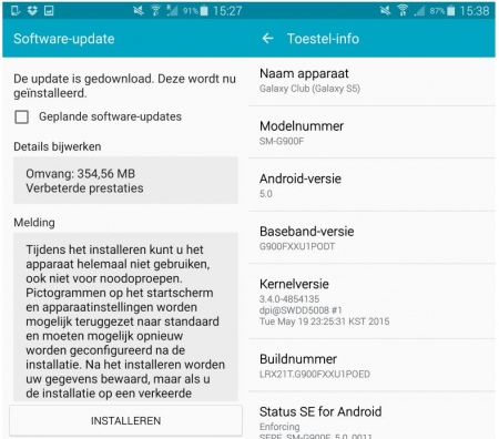 Galaxy S5 Update Juni