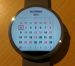 android wear calendar