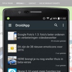 DroidApp App 1.1: meer personaliseren en zoekfunctie