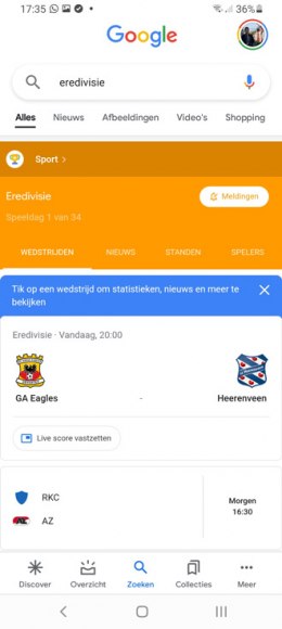 Eredivisie Google Discover