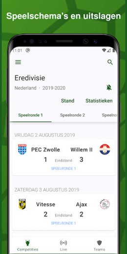Eredivisie Live app