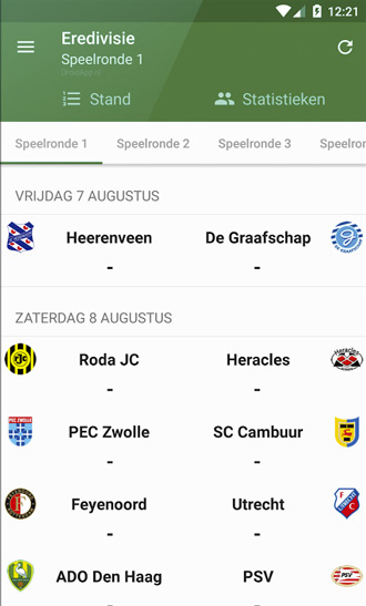 Beste voetbal wed app