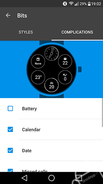 Android Wear interactieve watch face