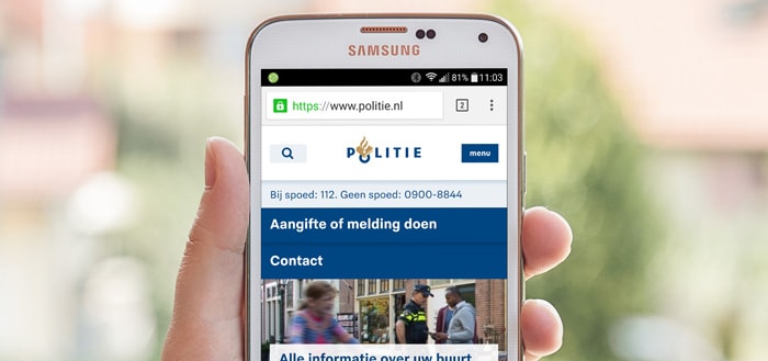 Politie Samsung Galaxy S5