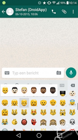 Huidskleur emoji whatsapp