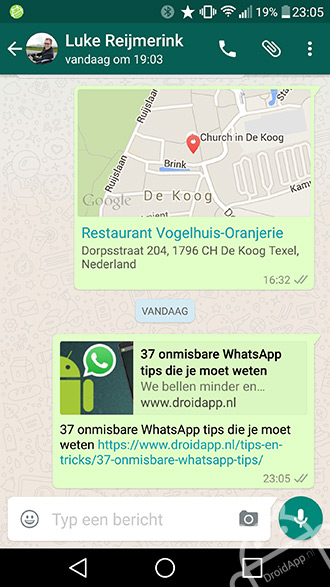 WhatsApp link preview