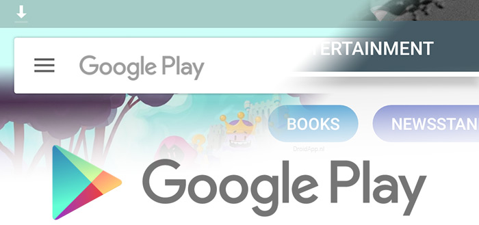 Google Play Store header