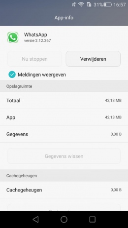 Huawei meldingen weergeven