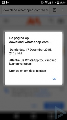 WhatsApp verlopen