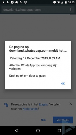 WhatsApp verlopen