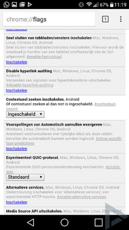 Chrome Flags Android