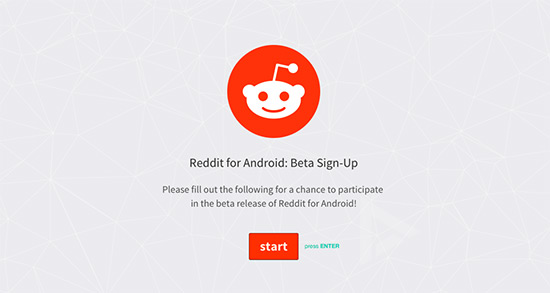 Reddit app beta Android