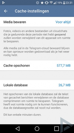 Telegram cache