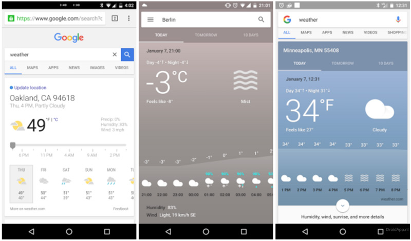 Google Now Weather