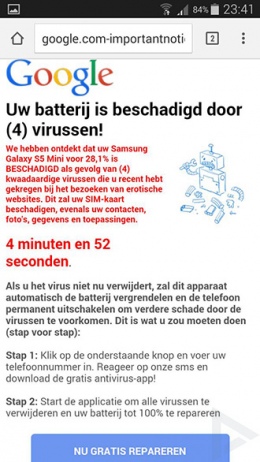 malware batterij beschadigd