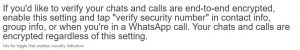 Encryptie in WhatsApp controleren