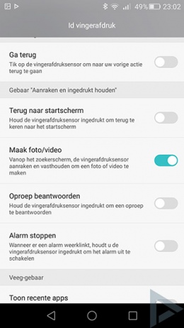 Honor 5X vingerafdrukscanner