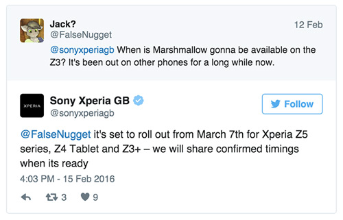 Sony Xperia Marshmallow