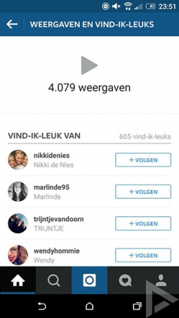 instagram video weergaven