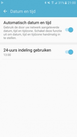 Zomertijd Galaxy S7