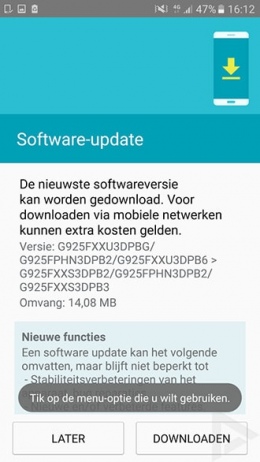 Galaxy S6 Edge update G925FXXS3DPB2