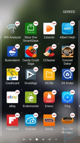 Samsung Galaxy S7 menu