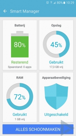 Samsung Galaxy S7 Smart Manager