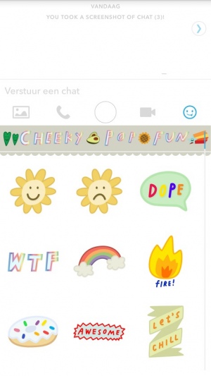 Snapchat stickers