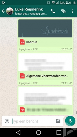 WhatsApp Google Drive documenten